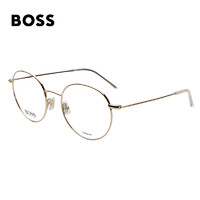 HUGO BOSS 光学镜架男女款金色镜框金色镜腿眼镜框眼镜架1213 NOA 51MM