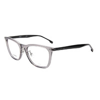 HUGO BOSS 男女款光学镜架透明灰色镜框黑色镜腿近视眼镜架眼镜框 1293F KB7 52MM