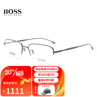 HUGO BOSS 近视眼镜男女款光学眼镜框1298F R81+佳锐防蓝光1.591（600度内）