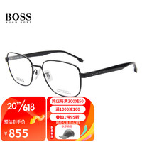 HUGO BOSS 光学镜架男女款近视眼镜框1294F 003+佳锐防蓝光1.591（600度内）