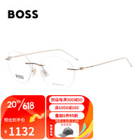 HUGO BOSS 近视眼镜女款浅金色镜框浅金色镜腿光学眼镜架1422 J5G 51mm