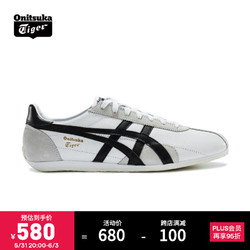 Onitsuka Tiger 鬼塚虎 轻便舒适经典透气男女款复古休闲鞋 RUNSPARK D201L 白色 40.5