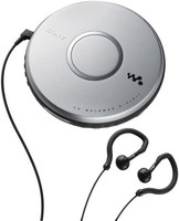 SONY 索尼 Walkman d-ej011 便携式 CD 播放器，数字超级低音，自动音量限制器系统 & CD-R/RW 播放器，银质