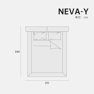 FINNNAVIAN芬纳维亚意式巧克力泡芙床简约奶油Neva-Y布艺床主卧 1.8m床 S-III级