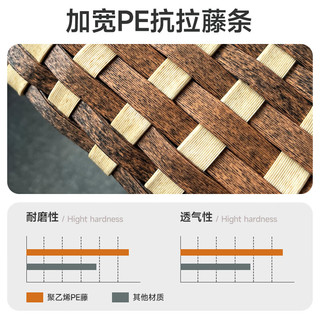 骆驼户外藤编桌椅庭院阳台露天藤椅室外茶几组合家用休闲靠背椅子