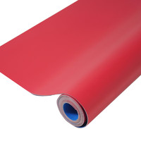 纳仕德 DMQ923PVC塑胶地板革健身房防滑阻燃地胶垫 红色2米宽1.2mm厚/平
