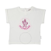 限尺码：MONCLER 盟可睐 白色logo印花童装T恤-3Y
