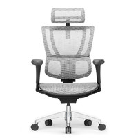4日20点、PLUS会员：保友办公家具 优b 2代 人体工学电脑椅 银白色 升级款