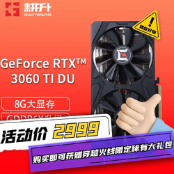 GAINWARD 耕升 RTX3060TI GDDR6X DU (双扇显卡) 电竞游戏吃鸡设计