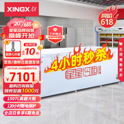 XINGX 星星 冰柜商用大容量 冰柜卧式商用冷柜商用冰箱 冷冻柜商用冰柜保鲜冷柜 1507升 BD/BC-1598GE（双压缩机）