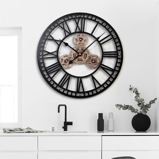 摩门（Momen）挂钟 西班牙极简客厅创意时尚大尺寸挂钟家居装饰 齿轮款