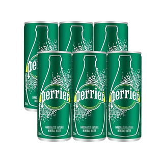 天猫U先：perrier 巴黎水 充气矿泉水  250ml*6罐