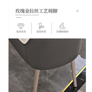 ZHONGWEI 中伟 轻奢亮光岩板餐桌椅组合简约小户型伸缩家用圆餐桌1.4米