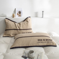 沐凡（mufan）纯棉枕巾 纱布新款复古潮吸汗枕头巾五层纱布全棉透气家用枕巾 简白色 52*75cm