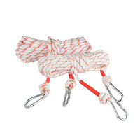 纳仕徳 AD46 安全逃生绳钢丝芯双钩训练缓降绳 10毫米钢丝芯10米双钩