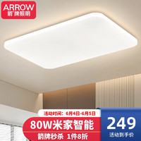 ARROW箭牌照明 客厅灯LED吸顶灯客厅卧室灯长方形餐厅灯JPX093