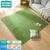 NITORI宜得利家居 可机洗地毯 绿色 200X240cm