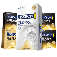 jissbon 杰士邦 持久系列 安全套组合 10只（白金持久6只+黄金持久1只+超凡持久3只）