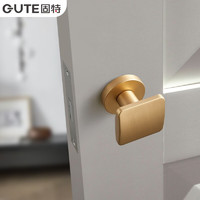 固特（GUTE）隐形门锁室内卧室背景墙暗门锁家用隐藏单面锁房门单边左右开通用 金色 左右方向通用