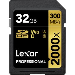 Lexar 雷克沙 SD卡32G 300M/S 2000X单反微单相机摄像机高速存储内存卡