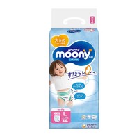 moony 畅透系列 女宝宝拉拉裤 进口版 L44片