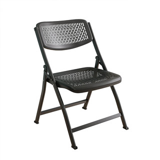 迈亚家具办公椅塑料折叠椅子凳子靠背椅宿舍办公椅电脑椅培训椅会议椅餐椅 白色