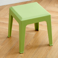 迈亚家具小椅子可叠放收纳防滑浴室凳子家用矮凳子加厚塑料板凳客厅 绿色