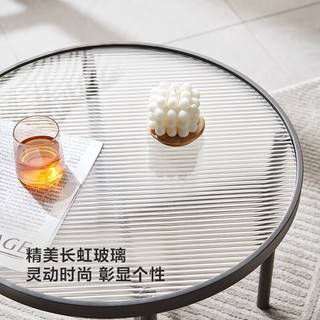 林氏家居简约现代轻奢客厅家用沙发边角几组合圆形茶几桌子LS602L1-A 圆茶几