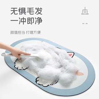 得喜（DeXi）浴室地垫卫生间防滑垫软硅藻泥吸水垫厕所脚垫门口垫子 搓澡去 40x60cm