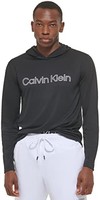 Calvin Klein 男士标准速干 UPF 40+ 连帽上衣