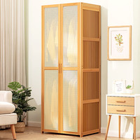 MU MA REN 木马人 大衣柜卧室家用简约出租房衣橱家具新中式可组合挂衣柜子储物柜 原色64长
