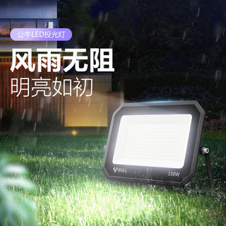 BULL 公牛 LED投光灯户外庭院工厂园林IP65防水等级高亮度200W-6500K白光