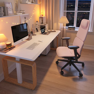 智芯电动升降桌椅套装简约现代办公桌台式电脑桌椅子家用电竞桌座为 X3黑皮 桌面尺寸 200×80×66cm