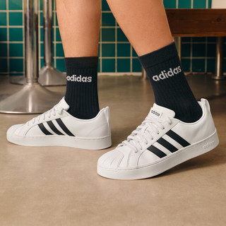 adidas 阿迪达斯 「小贝壳头」阿迪达斯neo STREETCHECK男子运动板鞋小白鞋 白/黑 41(255mm)