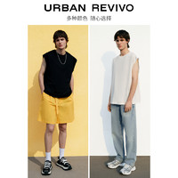 URBAN REVIVO UR2023夏新款男士背心潮流叠穿纯色全棉套头薄款无袖T恤UMB432003