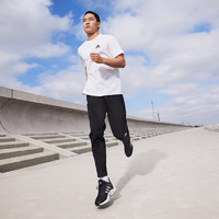 adidas 阿迪达斯 官方男装速干薄款健身运动圆领短袖T恤GT5558 白/黑色 A/XL
