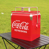 Fanta 芬达 可口可乐（Coca-Cola）车载户外保温箱13L复古保温箱冷藏箱户露营保鲜箱