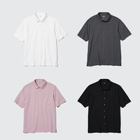 UNIQLO 优衣库 AIRism 纽扣Polo开衫