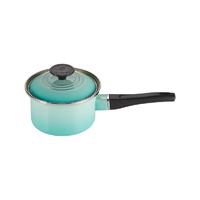 LE CREUSET 酷彩 珐琅钢奶锅(14cm、1.45L、珐琅钢、青羽色)