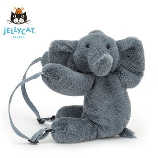 jELLYCAT 邦尼兔 HUG2EBP 哈格迪大象背包毛绒玩具 蓝色