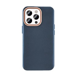 mutural 苹果14Plus 6.7寸皮革蓝色手机壳 多款可选