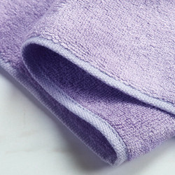 竹之锦 毛巾 竹纤维精梳加厚吸水成人大毛巾 洗脸面巾  130g/条 紫色
