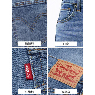 Levi's李维斯2023夏季高腰锥形女士牛仔裤蓝色时尚百搭铅笔裤 000 29/29