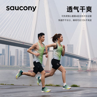 Saucony索康尼运动背心23年夏季情侣款透气跑步背心武汉城市款透气背心 武马大桥色组 S（165/88A）