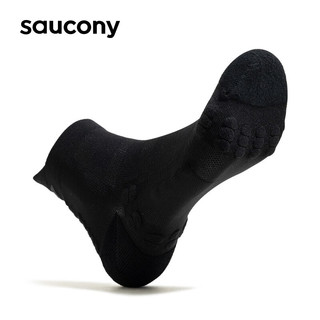 saucony 索康尼 官方夏季新款运动袜男女款跑步袜子舒适袜（单双装） 黑色 L