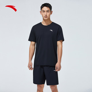 ANTA 安踏 速干套装丨男运动两件套2023夏季透气吸湿T恤短袖短裤跑步服
