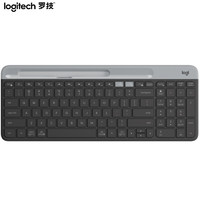 logitech 罗技 K580 101键 2.4G蓝牙 优联 双模无线薄膜键盘 黑色 无光