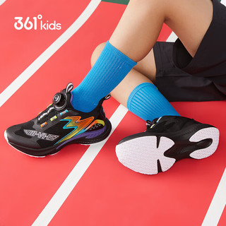 361°儿童跳绳鞋 2023年男女童FUNFOAM迅弹科技旋钮扣训练运动鞋 黑 33