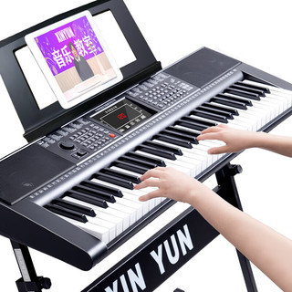 XINYUN 新韵（395高配款+琴架）儿童61键电子琴成人初学者专业考级练手琴