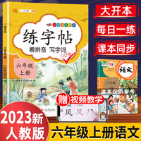 汉之简 2022年新版六年级上册语文字帖部编人教版小学生6学期课本人教同步练字帖硬笔书法楷书钢笔汉字练字本控笔练习生字帖写字课课练